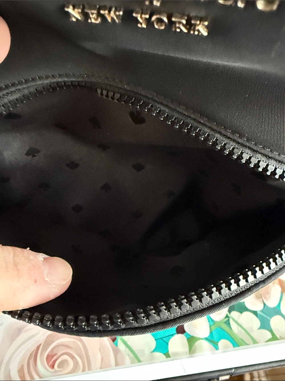 Kate Spade New York Black Nylon Mini Backpack Gold Hardware - Picture 5 of 9